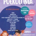 Step Up Academy. BiOAK. Wakacje bez nudy. Półkolonia dla dzieci! Miejsce: Budzów 225. Koszt: 500 zł. Termin: 6-10.07. Godzina: 9:014:00. W programie: Taniec, akrobatyka, sport i rekreacja, sporty drużynowe (siatkówka, piłka nożna itp.), warsztaty z żywienia, warsztaty z filmu i zdjęć, tik tok dance, robotyka, szermierka, łucznictwo, tenis ziemny, zajęcia artystyczne. Zapisy: (do 30.06), Wyślij SMS pod numer 788-835-992. W treści wpisz: Imię i nazwisko dziecka, wiek oraz miejsce zapisu. Ruch, pasja, zabawa i nowe przyjaźnie! Aktywnie, kreatywnie, razem!